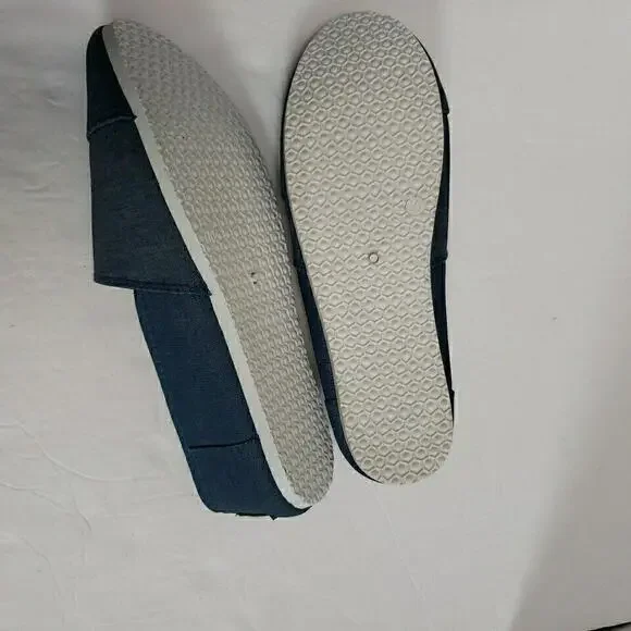 Alpine Swiss Slip On Flat Shoes Canvas Denim Blue Comfort Womens 10 - Picture 6 of 7